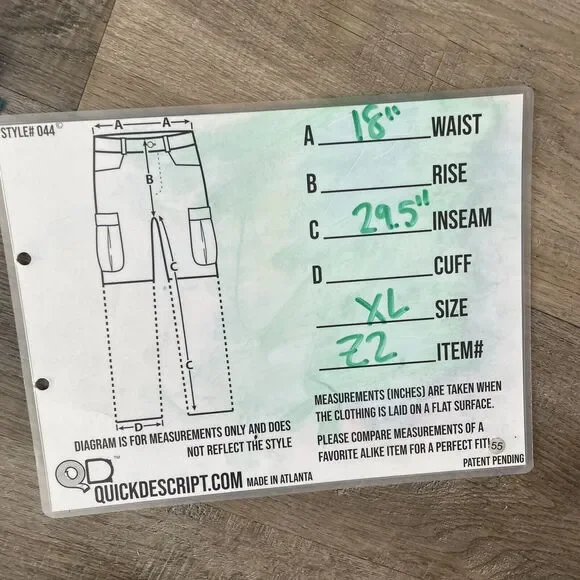 SOHO NY&CO Size XL Pants Blue Waist Tie Tapered Linen Blend NEW NWT - Picture 7 of 7